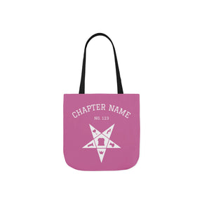 OES Tote Bag - Pink Polyester Custsomizable - Bricks Masons
