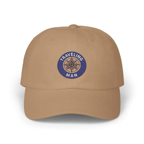 Master Mason Blue Lodge Baseball Cap - Embroidered Traveling Man Dad Cap - Bricks Masons
