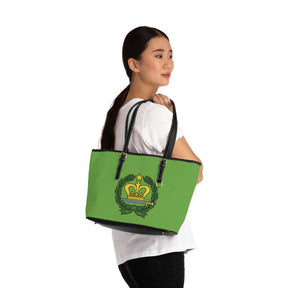 Order of the Amaranth Handbag - Green PU Leather With Ample Interior - Bricks Masons