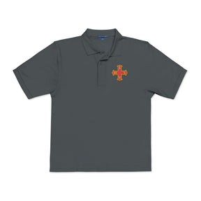Red Cross of Constantine Polo Shirt - Embroidered Emblem Various Colors - Bricks Masons