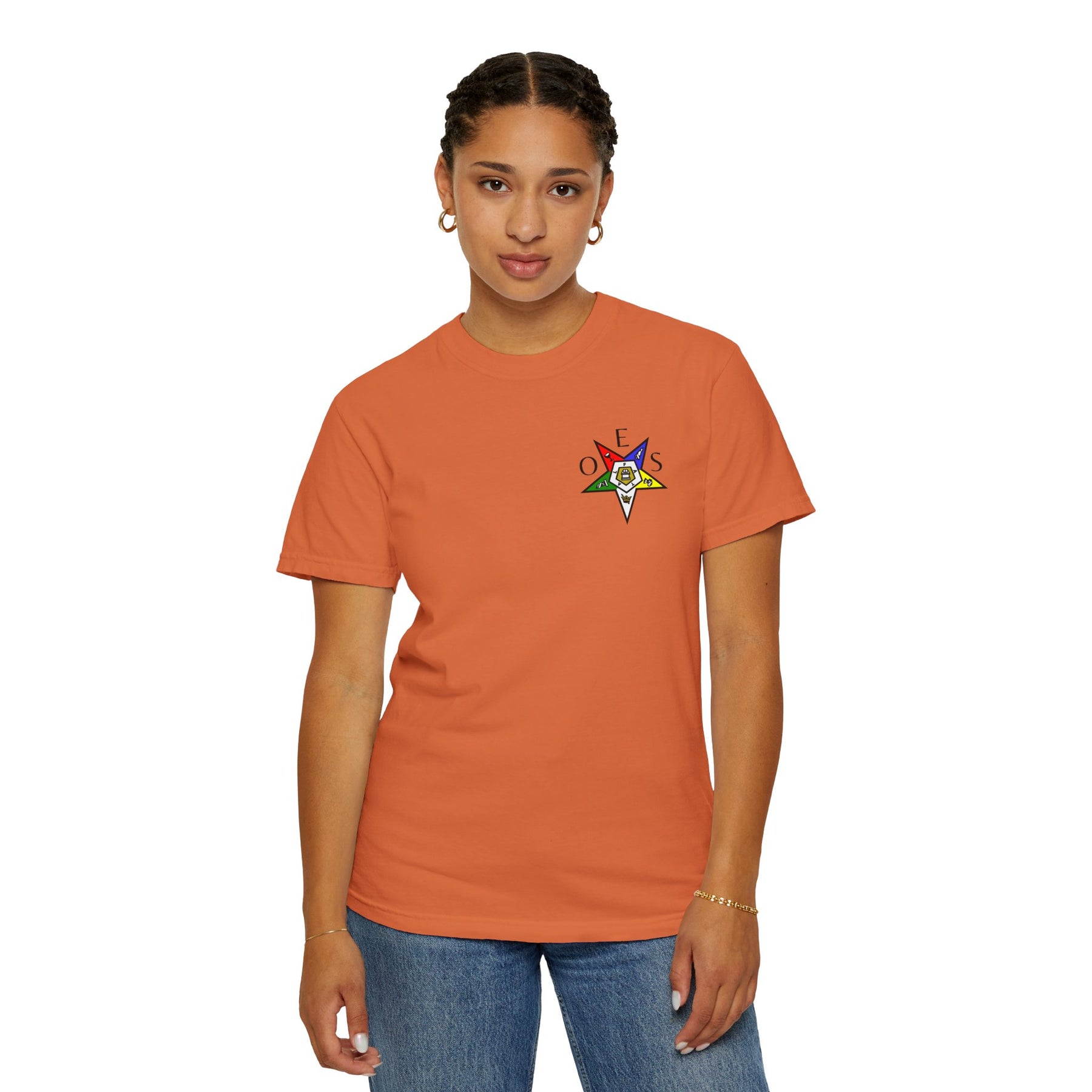 OES T-Shirt - Garment-Dyed Tee OES Star Various Colors - Bricks Masons