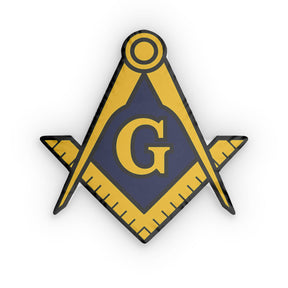 Master Mason Blue Lodge Pillow - Gold & Blue SCG - Bricks Masons