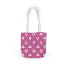 OES Tote Bag - Pink Polyester With White Stars - Bricks Masons