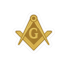 Master Mason Blue Lodge Sticker Decal - Kiss-Cut All Gold - Bricks Masons