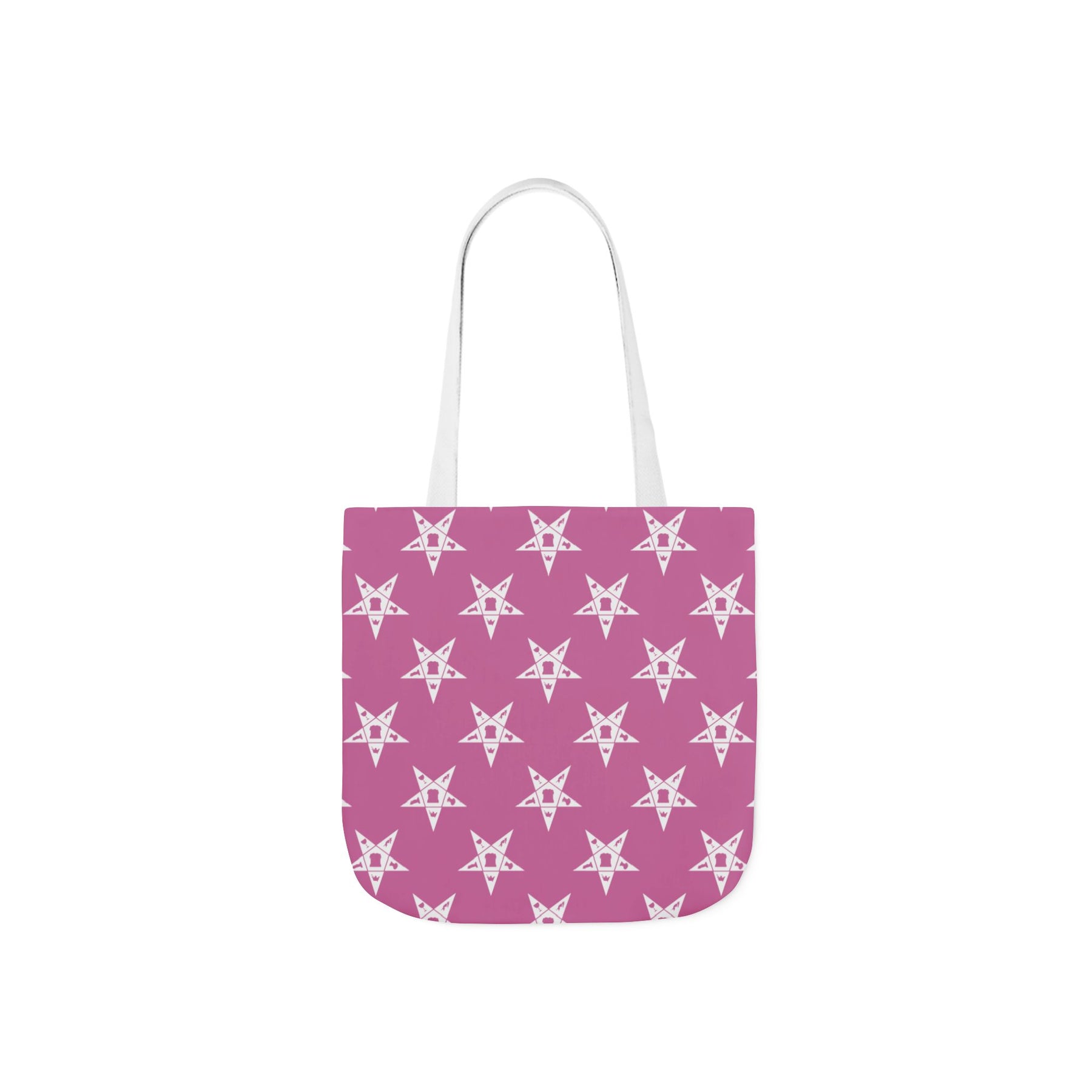 OES Tote Bag - Pink Polyester With White Stars - Bricks Masons