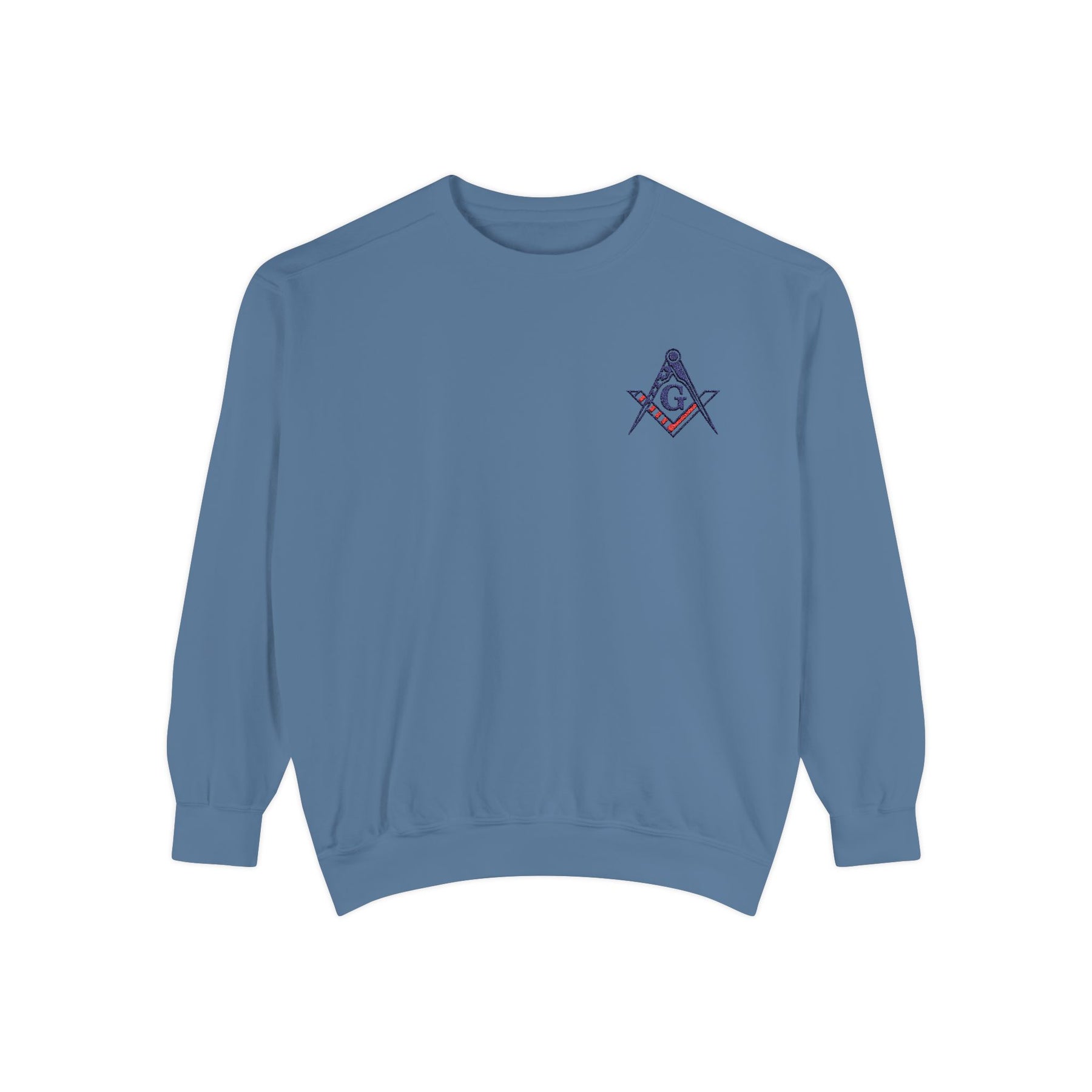 Master Mason Blue Lodge Sweatshirt - Square & Compass with G US Flag - Bricks Masons
