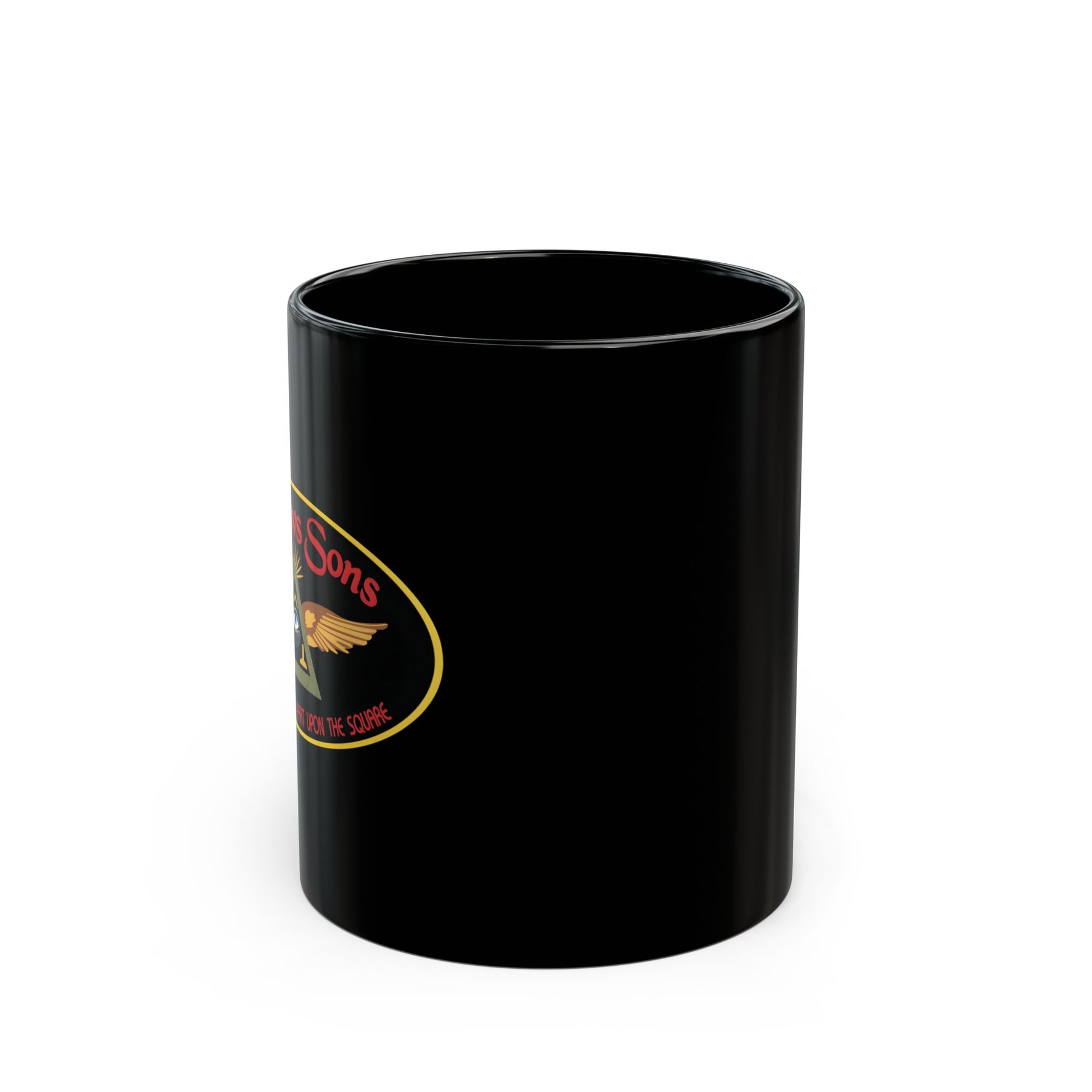 Widows Sons Mug - Meet On The Level Part Upon the Square - Bricks Masons