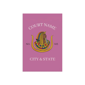 DOI Yard Flag -  Personalized Pink Printed Poly Poplin - Bricks Masons