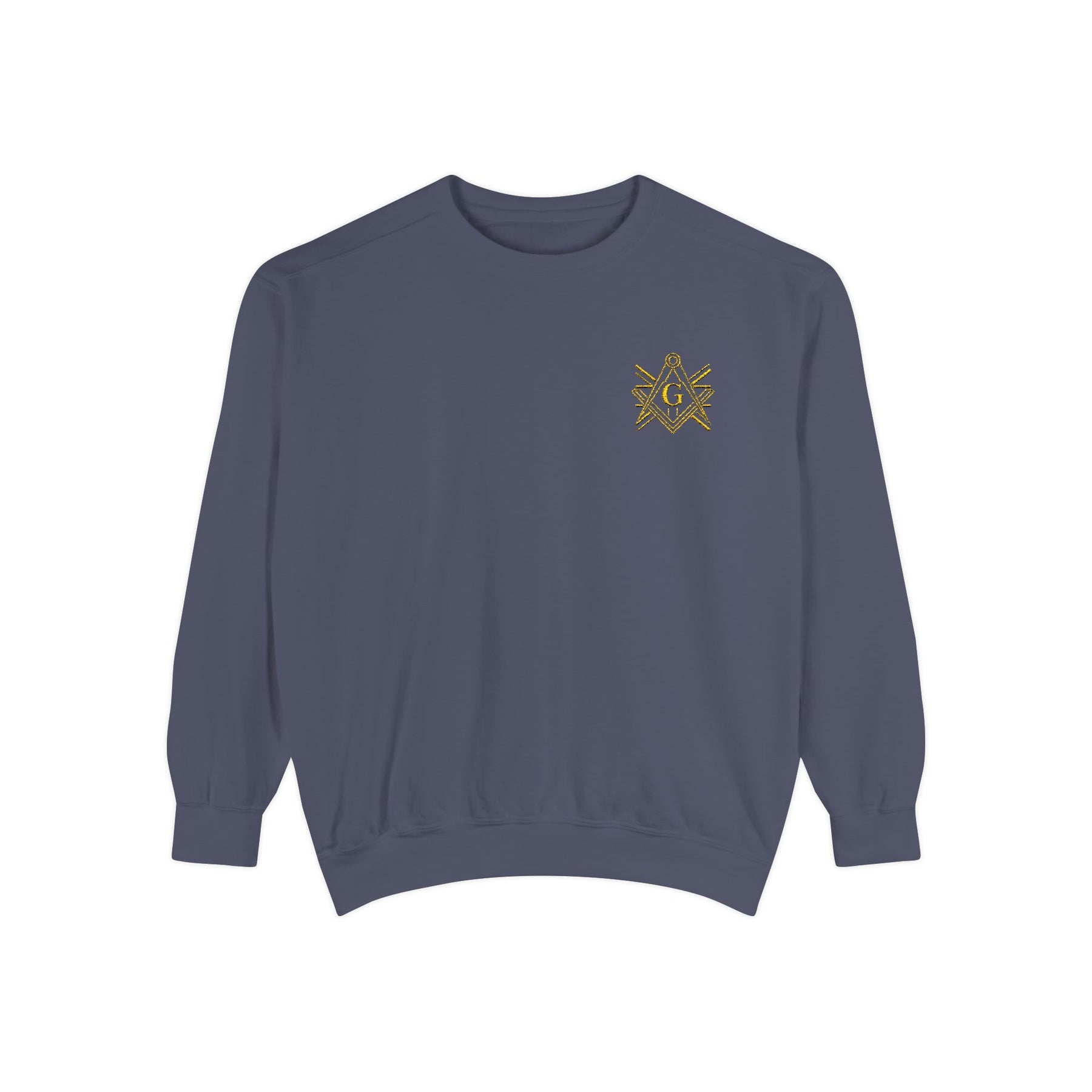 Master Mason Craft Sweatshirt - Embroidered United Kingdom Union Jack lines - Bricks Masons