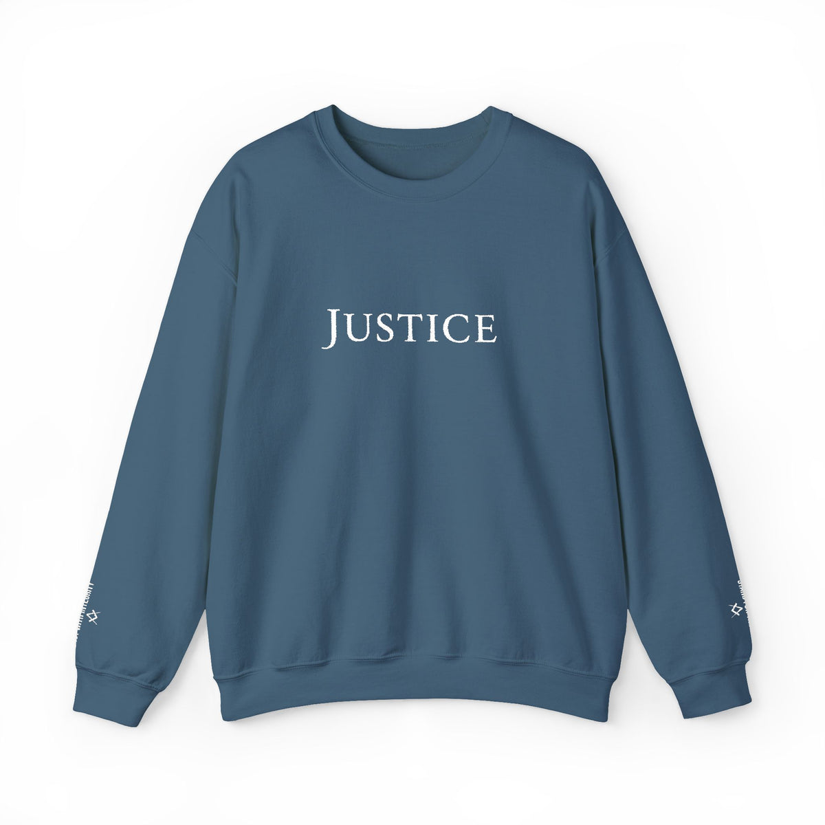 Master Mason Blue Lodge Sweatshirt - Justice Stand For Truth with Square & Compass - Bricks Masons