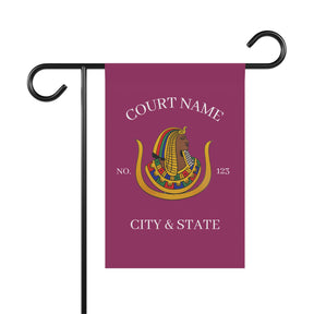 DOI Yard Flag - Colorful Personalized Printed Poly Poplin - Bricks Masons