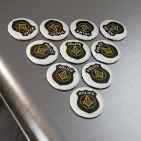 Master Mason Blue Lodge Magnet - Decorative Refrigerator - Bricks Masons