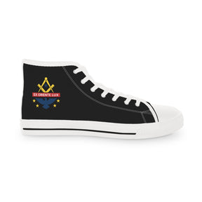 National Sojourners Sneaker - High Top Black & White - Bricks Masons