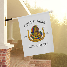DOI Yard Flag - Personalized White Printed Poly Poplin - Bricks Masons