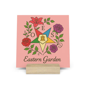 OES Plaque - with Stand - Bricks Masons