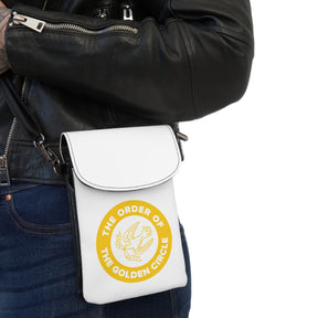 The Order of the Golden Circle Cell Phone Wallet - White & Yellow Microfiber Leather - Bricks Masons