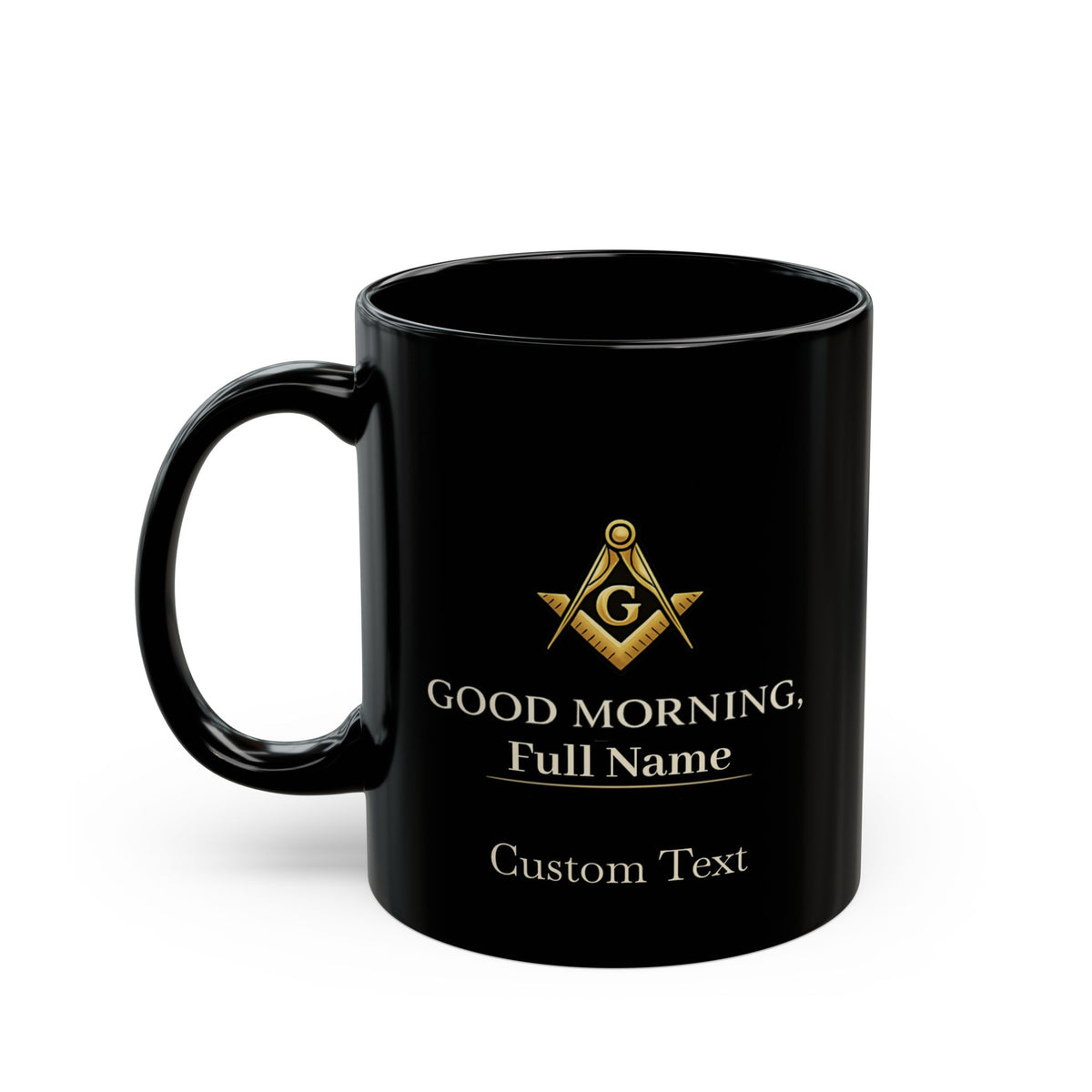 Master Mason Blue Lodge Mug - S&C G Good Morning with Customization - Bricks Masons