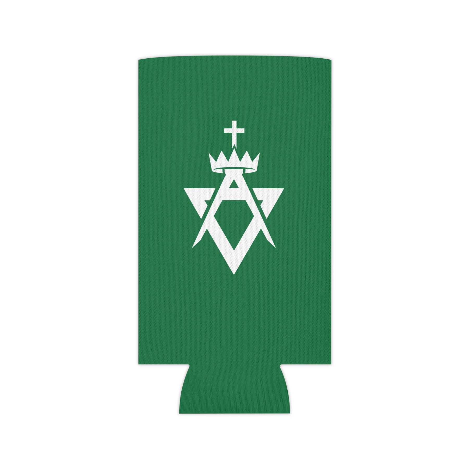 Allied Masonic Degrees Can Cooler - Green & White Polyester Exterior - Bricks Masons