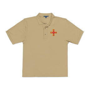 Red Cross of Constantine Polo Shirt - Embroidered Emblem Various Colors - Bricks Masons