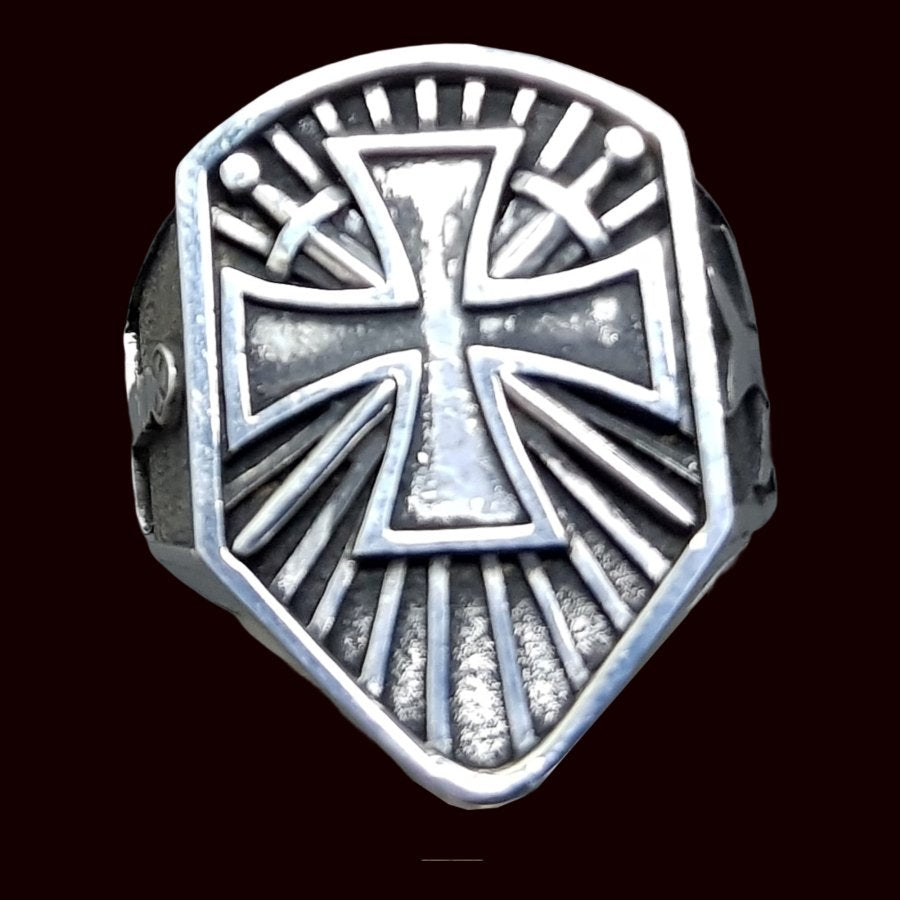 Templar Cross Ring Silver 2.5 x 1.7 cm 14 g Art 772 - Bricks Masons