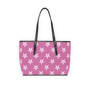 OES Handbag - Pink PU Leather With White Stars - Bricks Masons