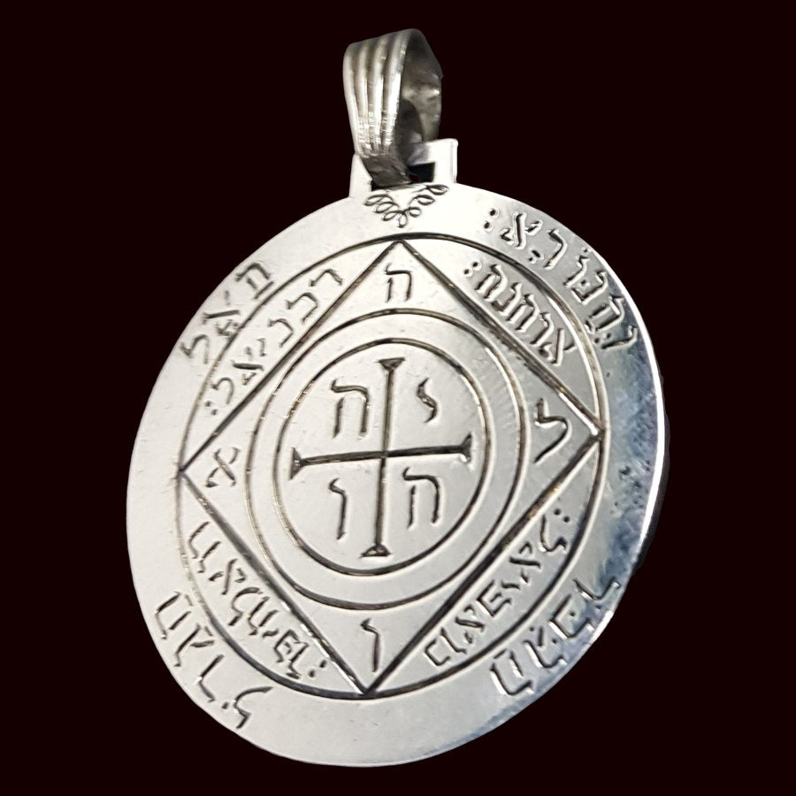 Wiccan Pendant Fifth Pentacle consecrated to Saturn Silver 3 cm 13 g 3 cm 44 Seals of Solomon Art 794 - Bricks Masons