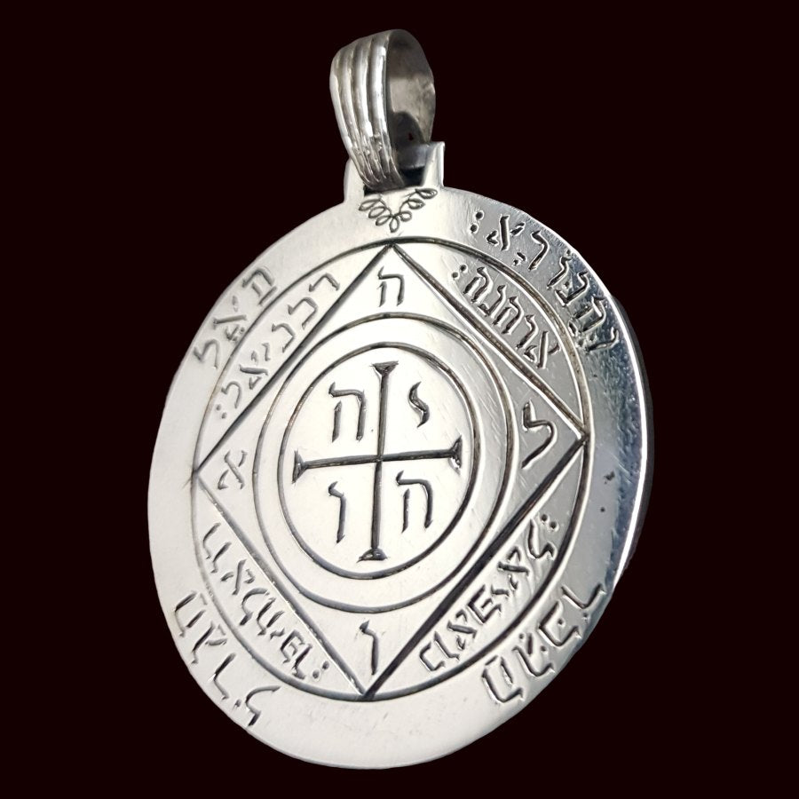 Wiccan Pendant Fifth Pentacle consecrated to Saturn Silver 3 cm 13 g 3 cm 44 Seals of Solomon Art 794 - Bricks Masons