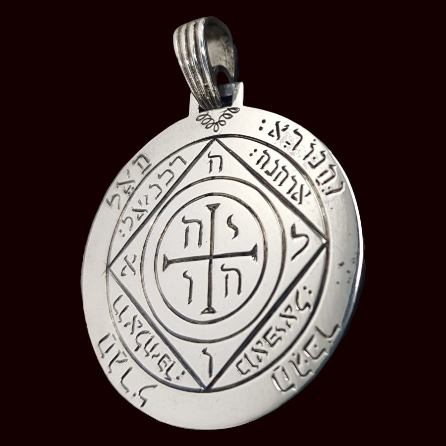Wiccan Pendant Fifth Pentacle consecrated to Saturn Silver 3 cm 13 g 3 cm 44 Seals of Solomon Art 794 - Bricks Masons