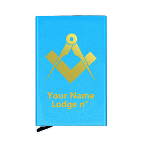 Master Mason Blue Lodge Credit Card Holder - Various Colors - Bricks Masons