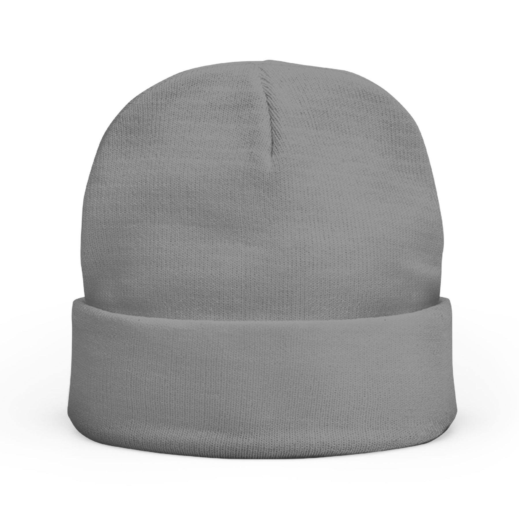 OES Beanie - White & Grey Knit Embroidery OES Star