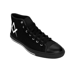 Master Mason Blue Lodge Sneaker - High-Top Black Square & Compass