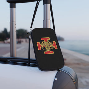 33rd Degree Scottish Rite Passport Wallet - Black & Red Cross With Eagle Wings Down - Bricks Masons