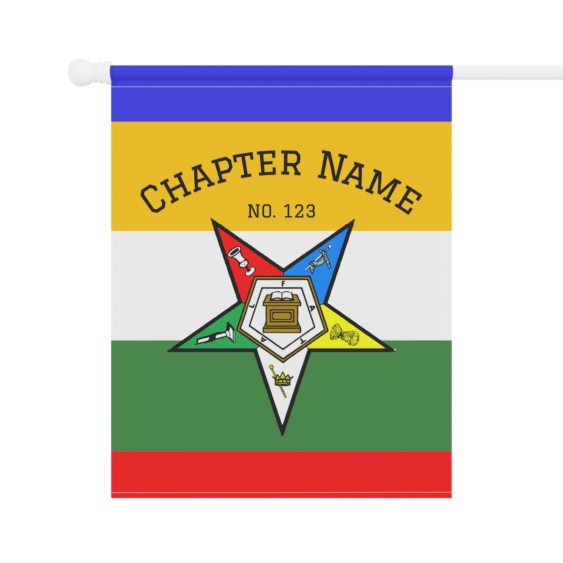 OES Yard Flag - Colorful Printed Design With Personalization - Bricks Masons