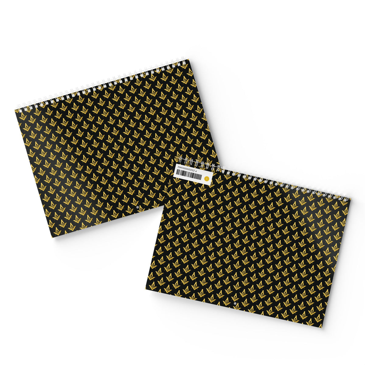 Master Mason Blue Lodge Calendar -  Gold & Black Square and Compass G 2025 Wall Calendar - Bricks Masons