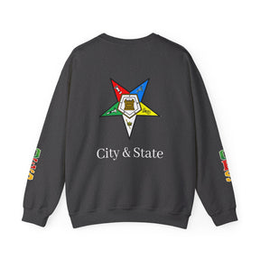 OES Sweatshirt - Colorful Eastern Star & Initials with Personalization - Bricks Masons