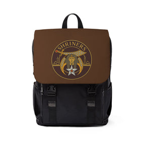 Shriners Backpack - Brown With Multiple Compartments - Bricks Masons