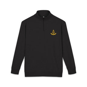Past Master Blue Lodge Sweatshirt - Square & Compass with Quadrant Sun Embroidery - Bricks Masons