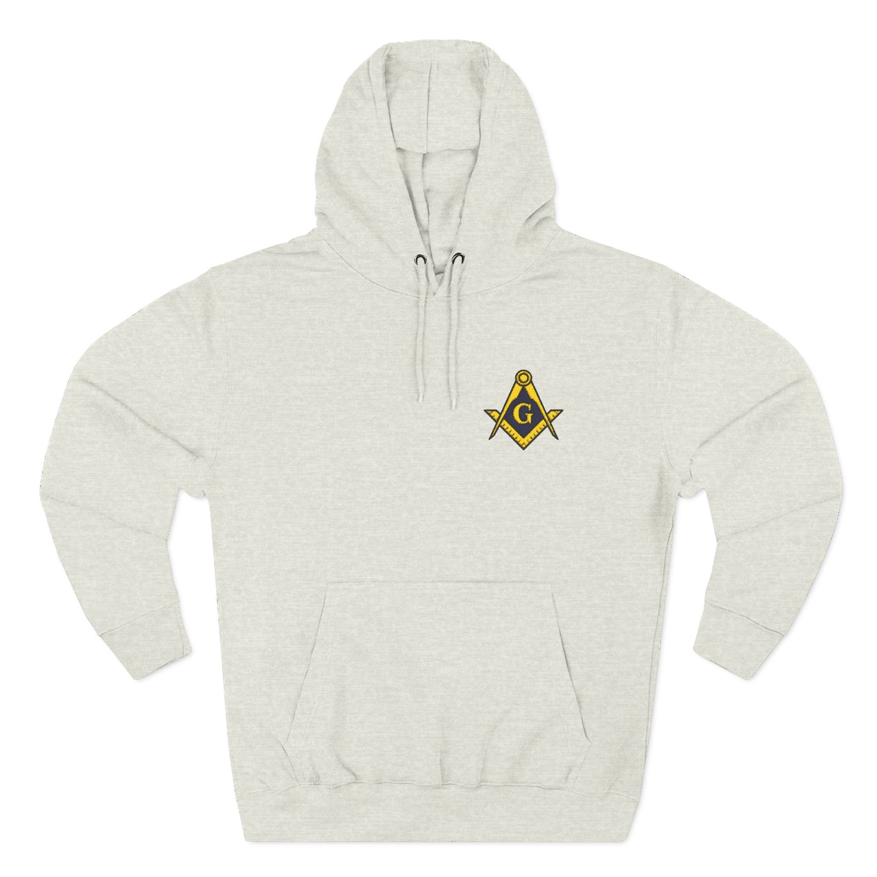 Master Mason Blue Lodge Hoodie - Three-Panel Fleece Embroidered S&C with G - Bricks Masons