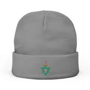 Allied Masonic Degrees Beanie - Knit Embroidery Various Colors - Bricks Masons
