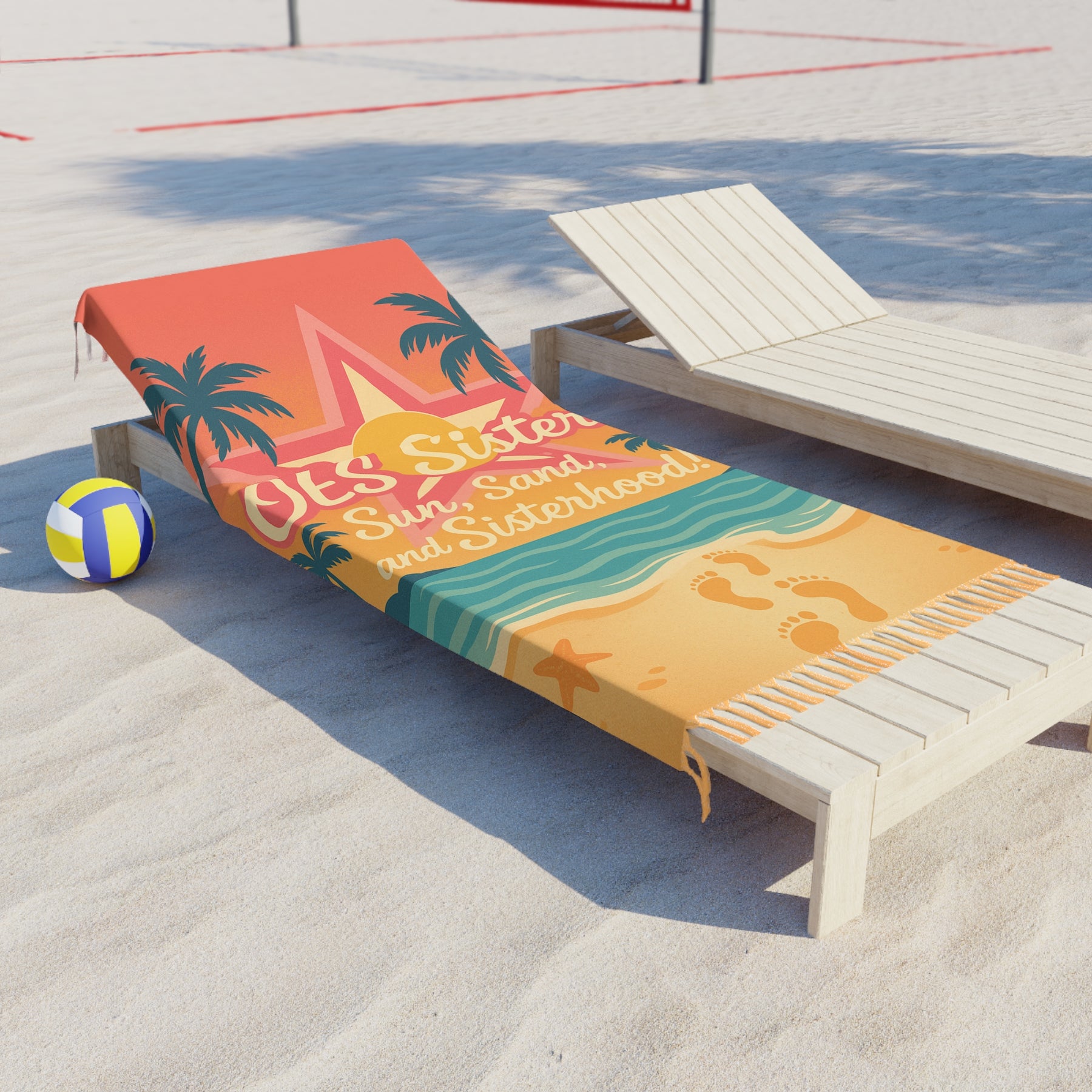 OES Towel - Polyester With Knotted Tassels Beach Cloth - Bricks Masons