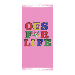 OES Towel - OES For Life Pink Polyester Beach Cloth - Bricks Masons