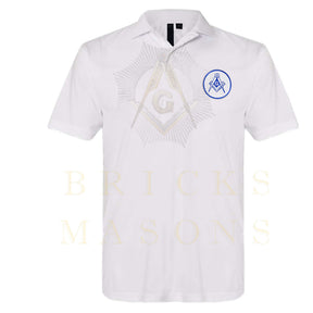 Master Mason Blue Lodge Polo Shirt - Square & Compass G Various Colors