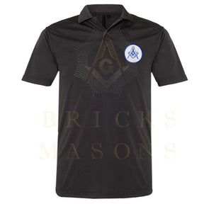 Master Mason Blue Lodge Polo Shirt - Square & Compass G Various Colors