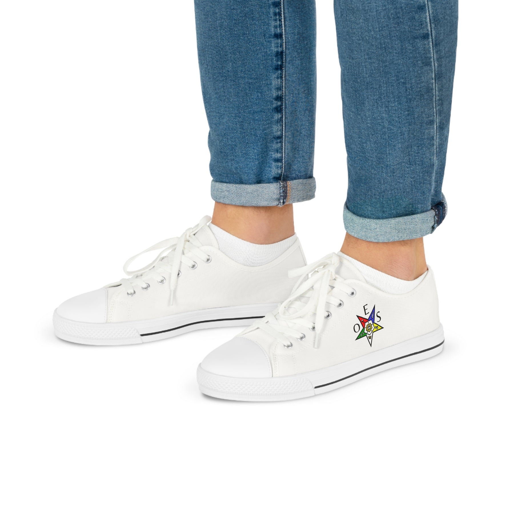 OES Sneaker - Low Top Sneaker Black & White OES Star - Bricks Masons