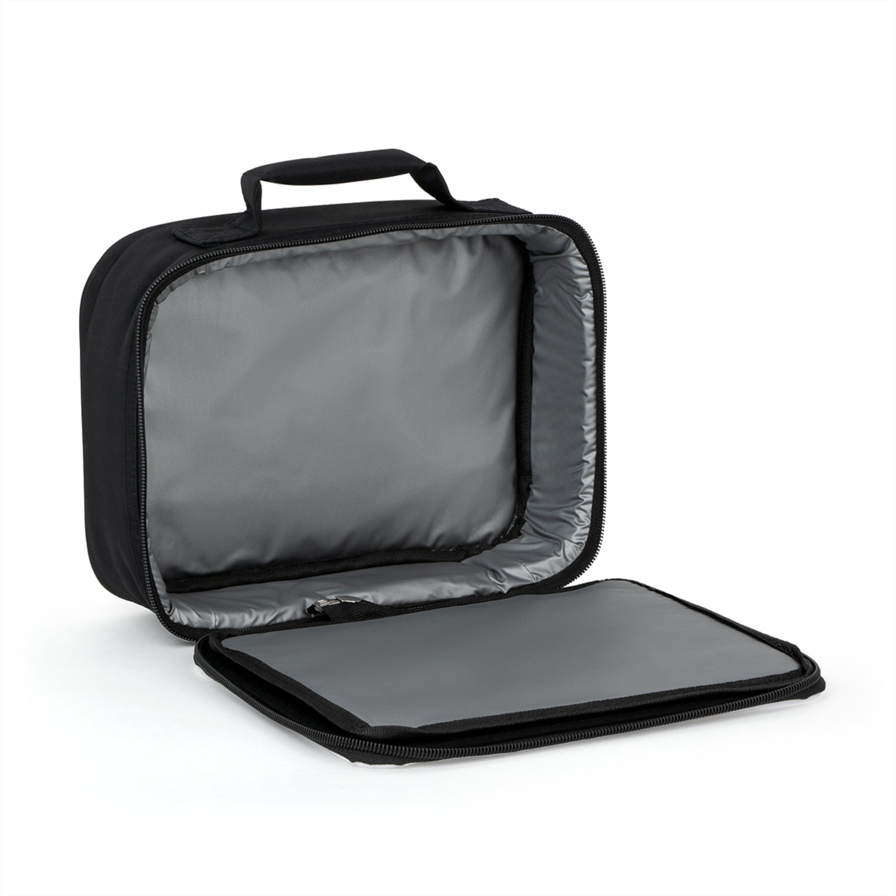 GROTTO Lunch Bag - Black Fully Insulated Zipper Closure - Bricks Masons