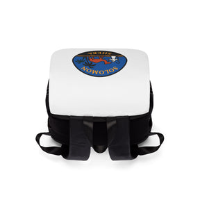 Queen of the South Backpack - White & Blue With Multiple Compartments - Bricks Masons