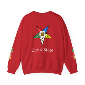 OES Sweatshirt - Colorful Eastern Star & Initials with Personalization - Bricks Masons