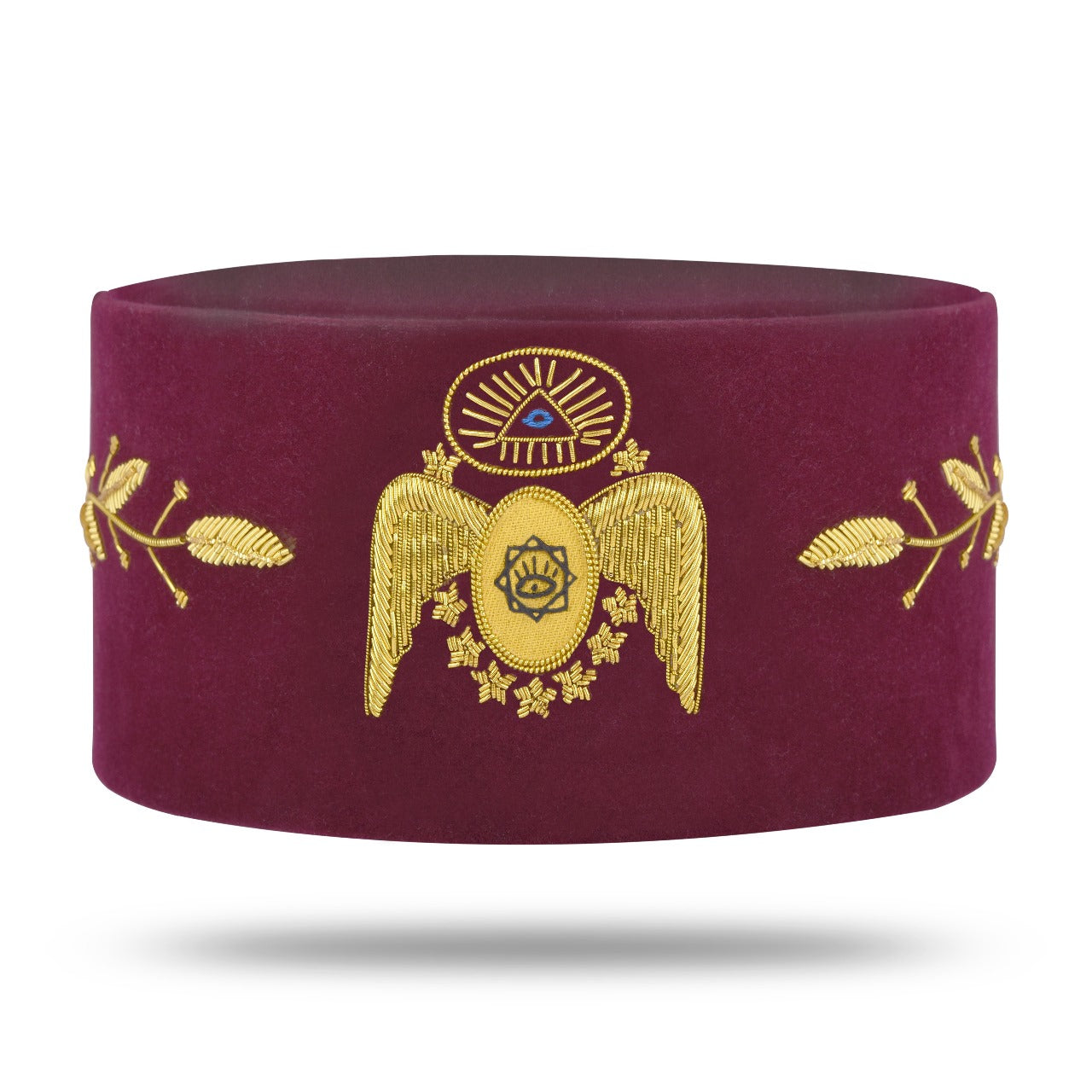 95th Degree Memphis Misraim Regalia Set - Burgundy & Gold Hand Embroidery