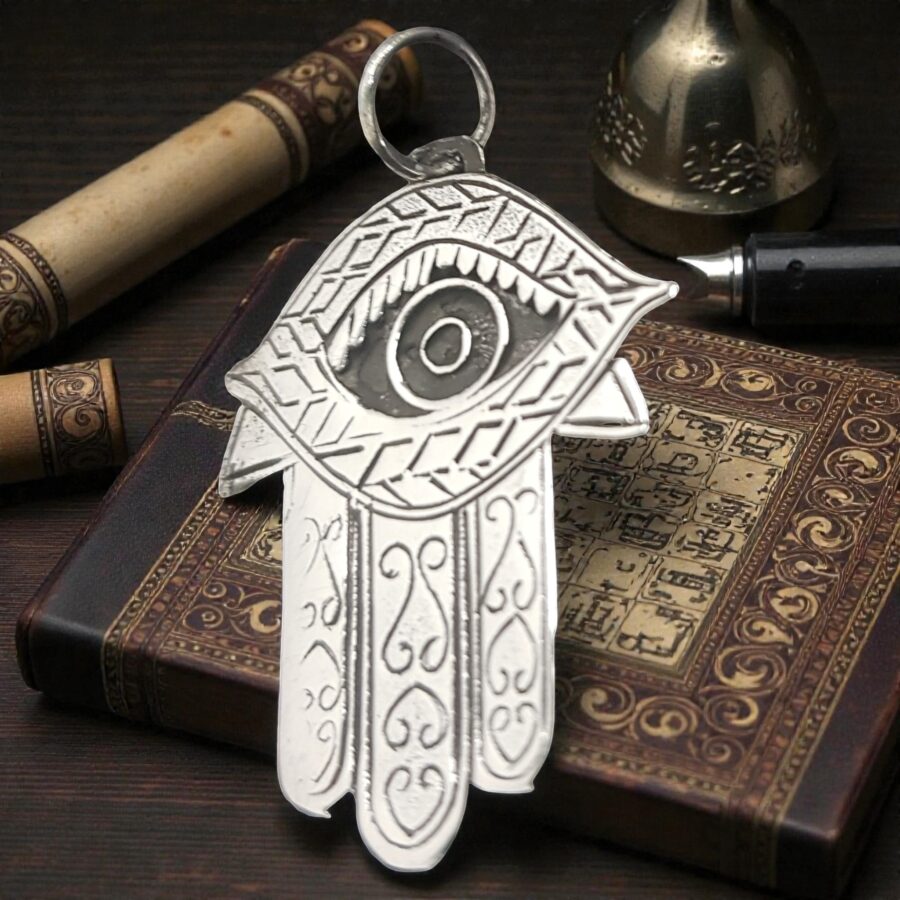 Hand of Fatima Hamsa Pendant in Silver 2.5 cm 4.2 g Art 966 - Bricks Masons