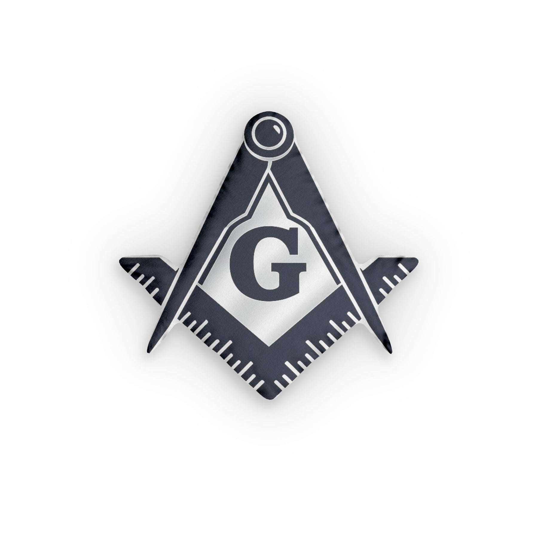 Master Mason Blue Lodge Pillow - Black & White Square & Compass G - Bricks Masons
